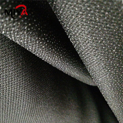 PES Double Dot Shrink Resistant ผ้าทอ Fusible Interlining สีขาว Black