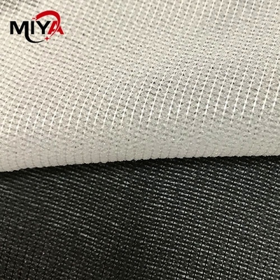 สีขาว / ดำ Fusible Interlining 30gsm Polyester สำหรับเสื้อผ้าและเครื่องแต่งกาย